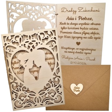 PERSONALIZOWANA KARTKA ŚLUBNA WESELE PREZENT