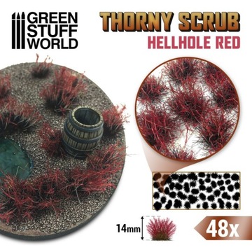 Thorny Scrubs - 14mm self-adhesive - Hellhole Red