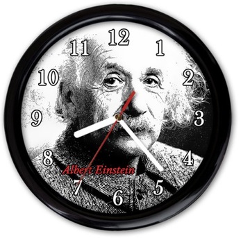 ALBERT EINSTEIN ZEGAR Nauka Fizyka Science cichy