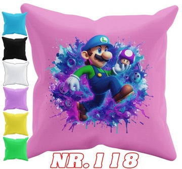 POSZEWKA NA PODUSZKĘ JAŚKA DO PRZEDSZKOLA MARIO LUIGI + IMIĘ GRATIS