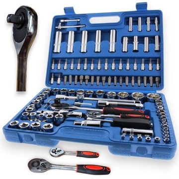 ZESTAW KLUCZY NASADOWYCH 108el BITY WALIZKA GRZECHOTKA TORX 1/2