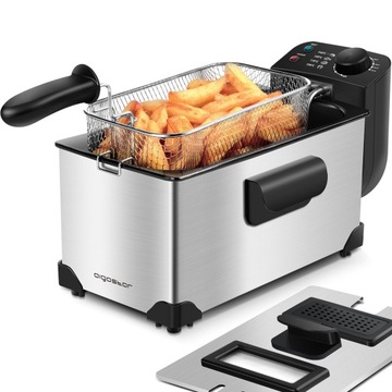 FRYTKOWNICA OLEJOWA STALOWA 3L 2200W AIGOSTAR
