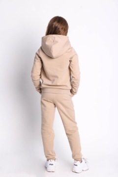 DZ01 БЕЖЕВЫЙ ТЕПЛЫЙ СПОРТИВНЫЙ КОСТЮМ С ПОЛНЫМ КОМПЛЕКТОМ 152