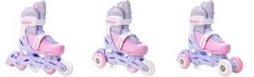 Регулируемые роликовые коньки 3в1 RAVEN Loret Lila/Pink 34-37 LED колеса
