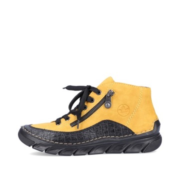 RIEKER buty, botki, sneakersy żółte 55021