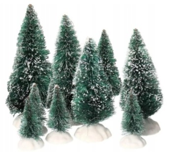 x10 FIGURKI CHOINKI DEKORACJA ŚWIĄTECZNA STOJĄCE