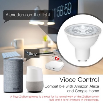 Светодиодная лампа RGB GU10 ZigBee TUYA SMART LIFE 3шт.