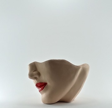 Крышка для горшка-головка 21х18х13см Телесного цвета.