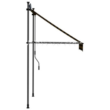 vidaXL Ручная выдвижная светодиодная маркиза 350 см Оранжево-Коричневый