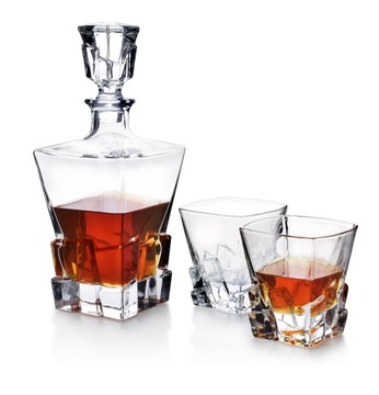 KARAFKA DO WHISKY KRYSZTAŁOWA+ SZKLANKI zestaw 7el