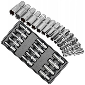 ВСТАВКА YATO + ДЛИННЫЕ НАСАДКИ 8-21ММ 1/2