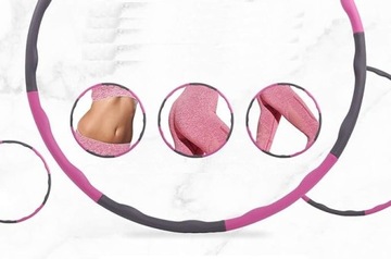 Хула-хуп для фитнеса, кардио, складной, 8 предметов, ø 90 см, XL + тренировка со скакалкой