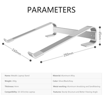 Базовая ручка ноутбука таблетка серебряной подставки