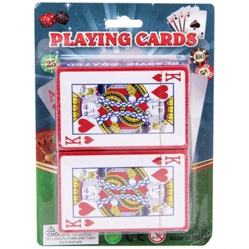 2 TALIE KART DO GRY 2x54 POKER ZESTAW 2 TALII KART POKER