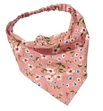 ЛЕТНИЙ ШАРФ ПОВЯЗКА НА ГОЛОВУ ЦВЕТЫ ТЕМНО-РОЗОВЫЕ ДЛЯ ЛЕТА