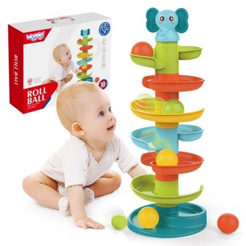 Kulodrom Tor Kulkowy Zestaw Spirala + 3 Kulki WOOPIE BABY
