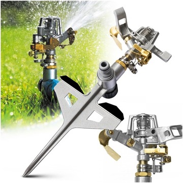 Zraszacz Ogrodowy Pulsacyjny Metalowy Cellfast LUX IDEAL Wbijany 530m2