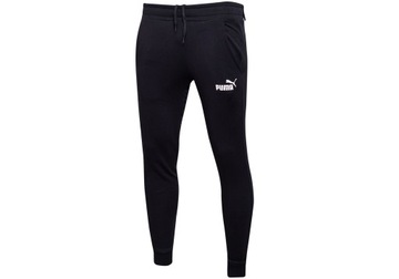 PUMA SPODNIE MĘSKIE DRESOWE BAWEŁNIANE ESS SLIM PANTS TR BLACK r.XL