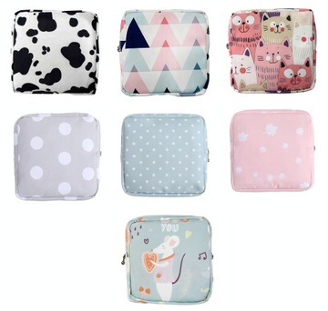 ORGANIZER NA WKŁADKI podpaski HIGIENICZNE SASZETKA DO TOREBKI 13x13cm