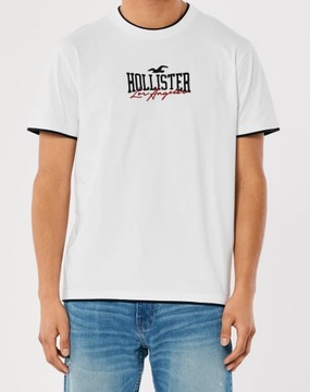 t-shirt Hollister Abercrombie koszulka L biała