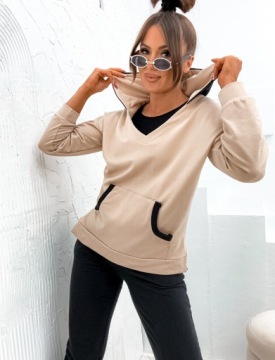 СПОРТИВНЫЙ ЖЕНСКИЙ КОМПЛЕКТ ИЗ 3 ПРЕДМЕТОВ СВИТШОТ ВЕРХ БРЮКИ ХЛОПОК rs POLISH PRODUCT