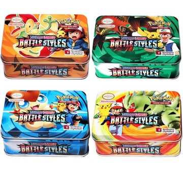 Pokemon Karty Metalowa Puszka Box Zestaw 41 Kart
