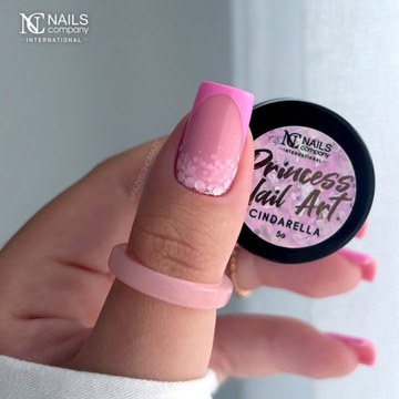 NC Żel Do Zdobień Paznokci Różowe Drobinki Princess Nail Art Gel Cindarella