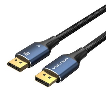 VENTION POZŁACANY PRZEWÓD KABEL DISPLAY PORT DP 1.4 8K 240HZ UHD 4K HD 1.5M
