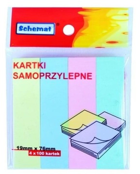 ZAKŁADKI INDEKSUJĄCE 19X76MM 100SZT