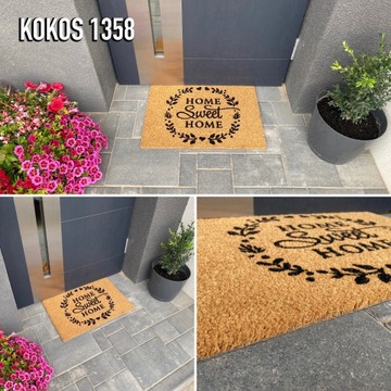 КОВРИК КОКОС 40Х60, РЕЗИНОВАЯ ОСНОВА, МОДНЫЙ