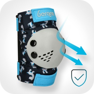 Комплект защиты для детских роликовых коньков BERGEN XS черный