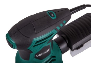 ЭКСЦЕНТРИЧЕСКАЯ ШЛИФОВАЛЬНАЯ МАШИНА 300ВТ | КОНТЕЙНЕР ДЛЯ ПЫЛИ И НАЖДАЛЬНОЙ БУМАГИ