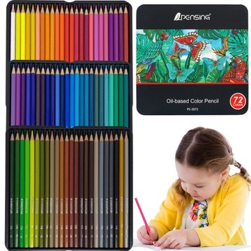 ZESTAW 72 PROFESJONALNYCH KREDEK OŁÓWKOWYCH KREDKI PROFESJONALNE OŁÓWKOWE