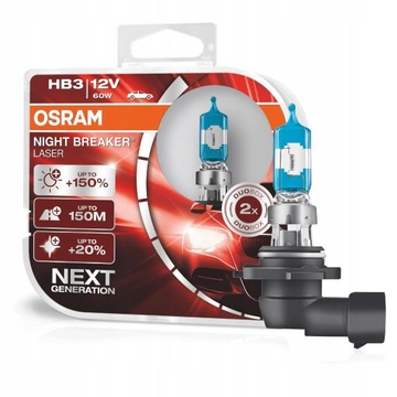 2x Żarówka HB3 9005 Osram LASER +150% Duo Box
