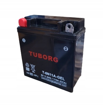 Akumulator Tuborg 6N11A-GEL 6V 11.8Ah 110A żelowy