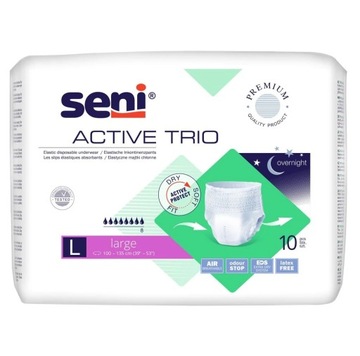 SENI ACTIVE TRIO L Majtki chłonne WCIĄGANE 10szt.