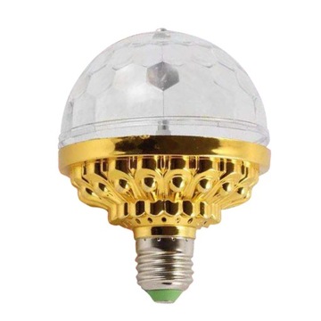 6W E27 RGB Kryałowa Obrotowa Żarówka LED