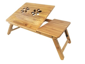NIEZBĘDNY STOLIK POD LAPTOP BAMBUSOWY+WENTYLATOR !
