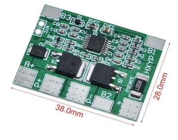 PCM Zabezpieczenie ogniw LiFePO4 4S 8A LFP 12,8V - 14,8V / 0144