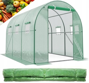 FOLIA NA TUNEL OGRODOWY FOLIOWY SZKLARNIA 4x2,5m 10m2 MOCNA GRUBA