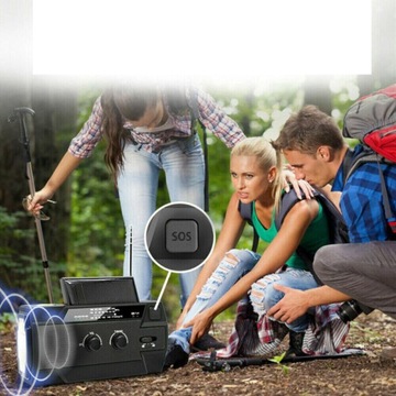 СОЛНЕЧНОЕ РАДИО, ПОРТАТИВНОЕ РАДИО, AM/FM ДИНАМО, СВЕТОДИОДНЫЙ ФОНАРЬ