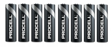 8x Bateria AAA LR03 DURACELL PROCELL CONS 1,5V Alk