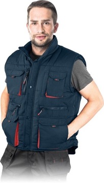 Bezrękawnik ochronny OCIEPLANY męski kamizelka 10 kieszeni KORMORAN2 2XL