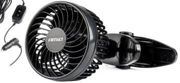 MOCNY WIATRAK WENTYLATOR SAMOCHODOWY NA KLIPS 24V