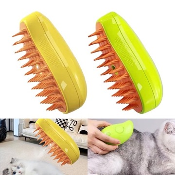 Steamy Cat Brush, Spray Cat Brush for Shedding 3-in-1 Cat Spray MassageA