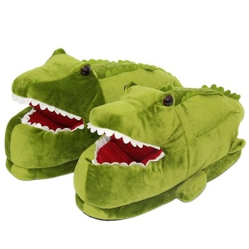 Zielony krokodyl kapcie damskie rozmiar 38-41