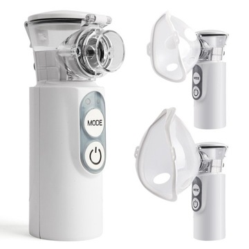 INHALATOR NEBULIZATOR PRZENOŚNY CICHY 2 MASKI