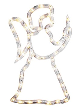 Оформление окна ангел контур LED ТЕПЛЫЙ СВЕТ