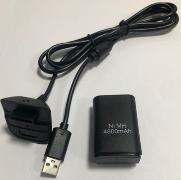 Kabel Play Charge + bateria 4800mAh pada XBOX 360 * Ładuj akumulator i graj