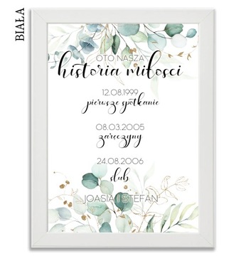 История нашей любви ГОДОВЩИНА СВАДЬБЫ + рамка А3